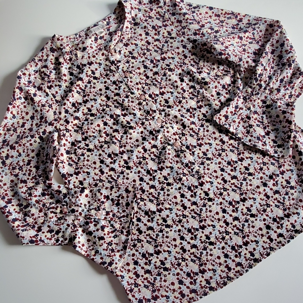 Elaine Rose boho floral blouse size medium